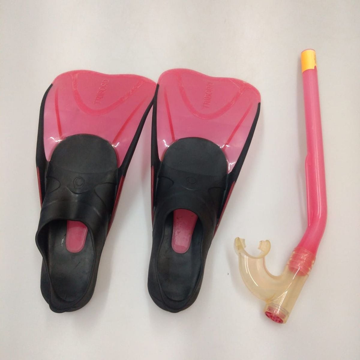 Pé de Pato e Snorkel Triabord Infantil | Item Infantil Tribord Usado ...