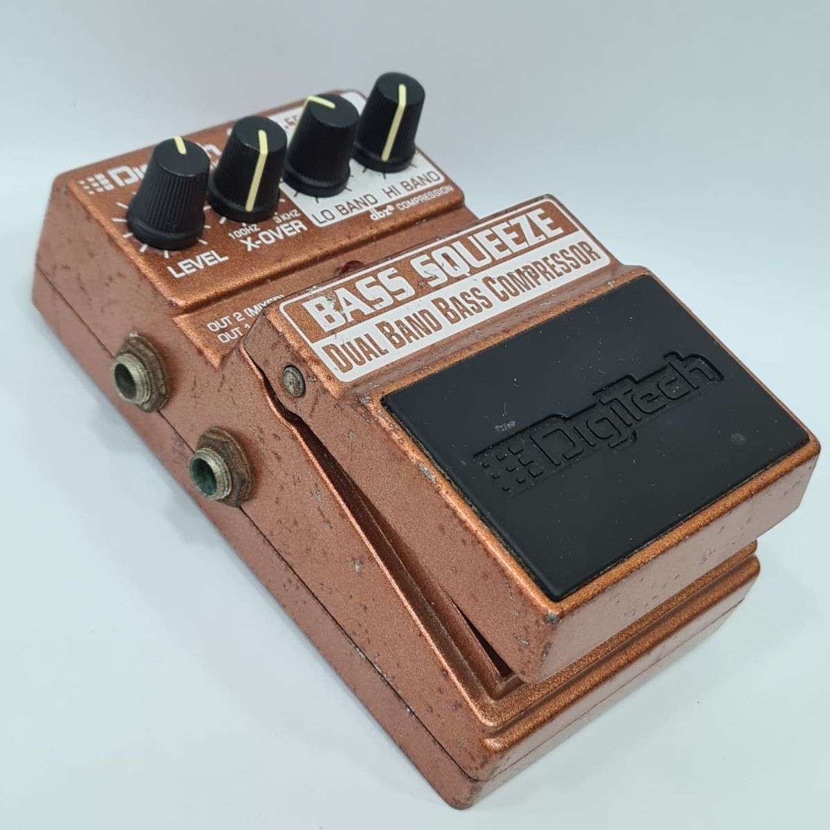 Pedal Digitech Xséries Bass Squeeze Dual Band Bass Compressor Bronze