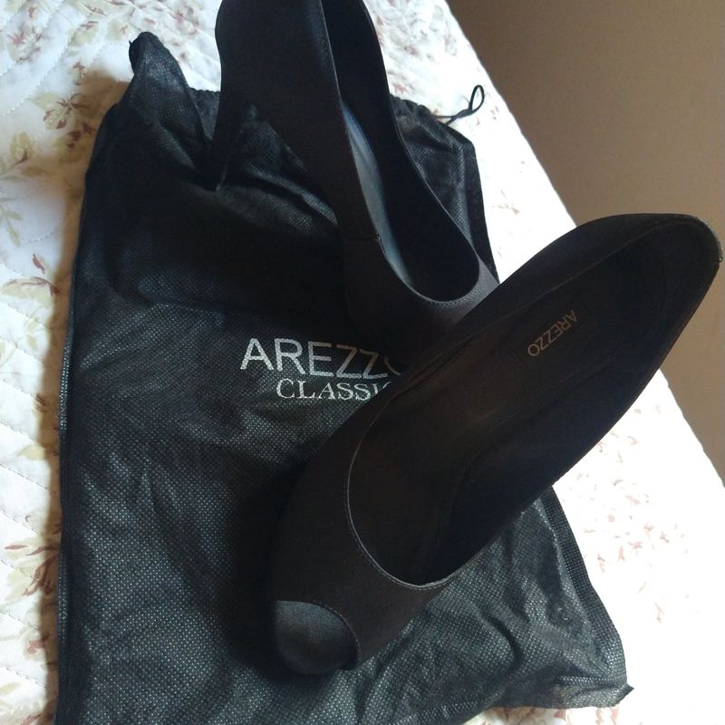 Peep Toe Arezzo Preto Sapato Feminino Arezzo Usado 68597721 enjoei