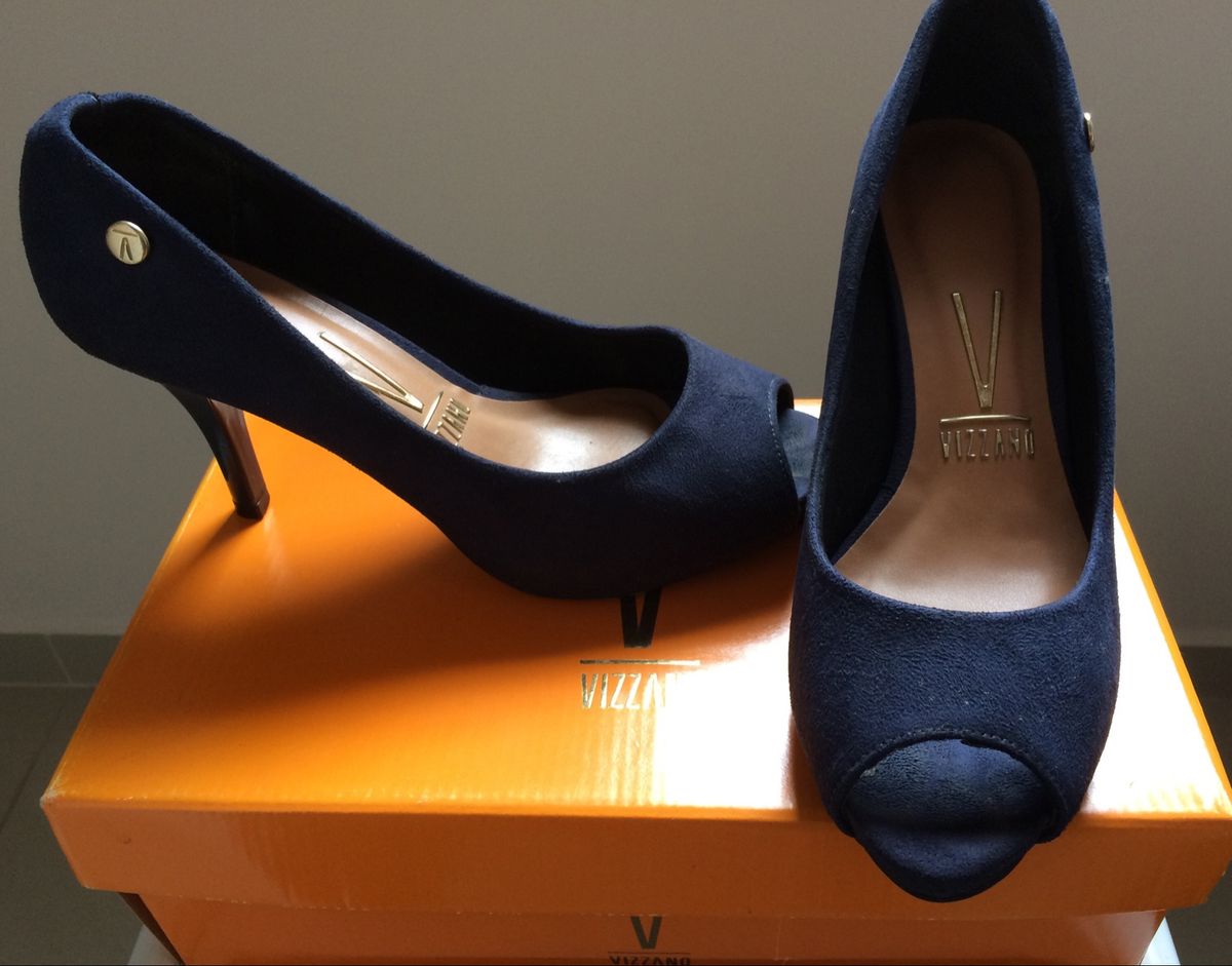 peep toe azul vizzano