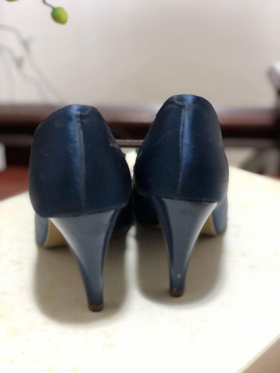 peep toe azul vizzano