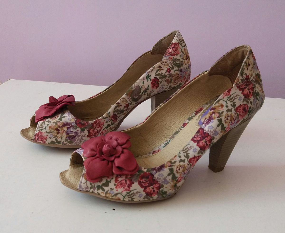 peep toe dakota salto grosso