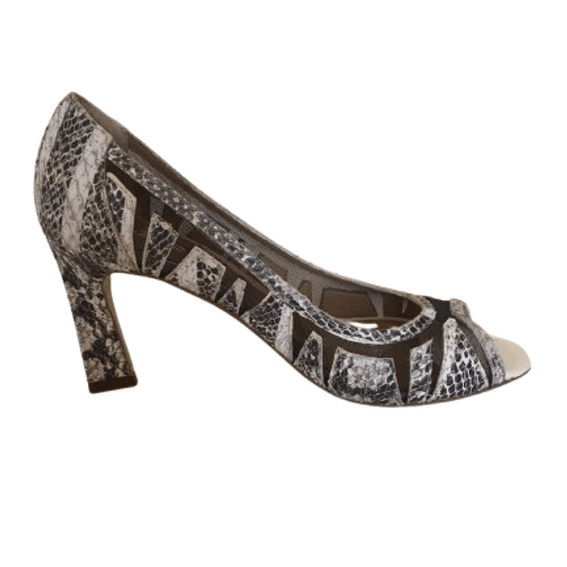 Peep Toe em Couro Snake Dumond Usado 109918714 enjoei