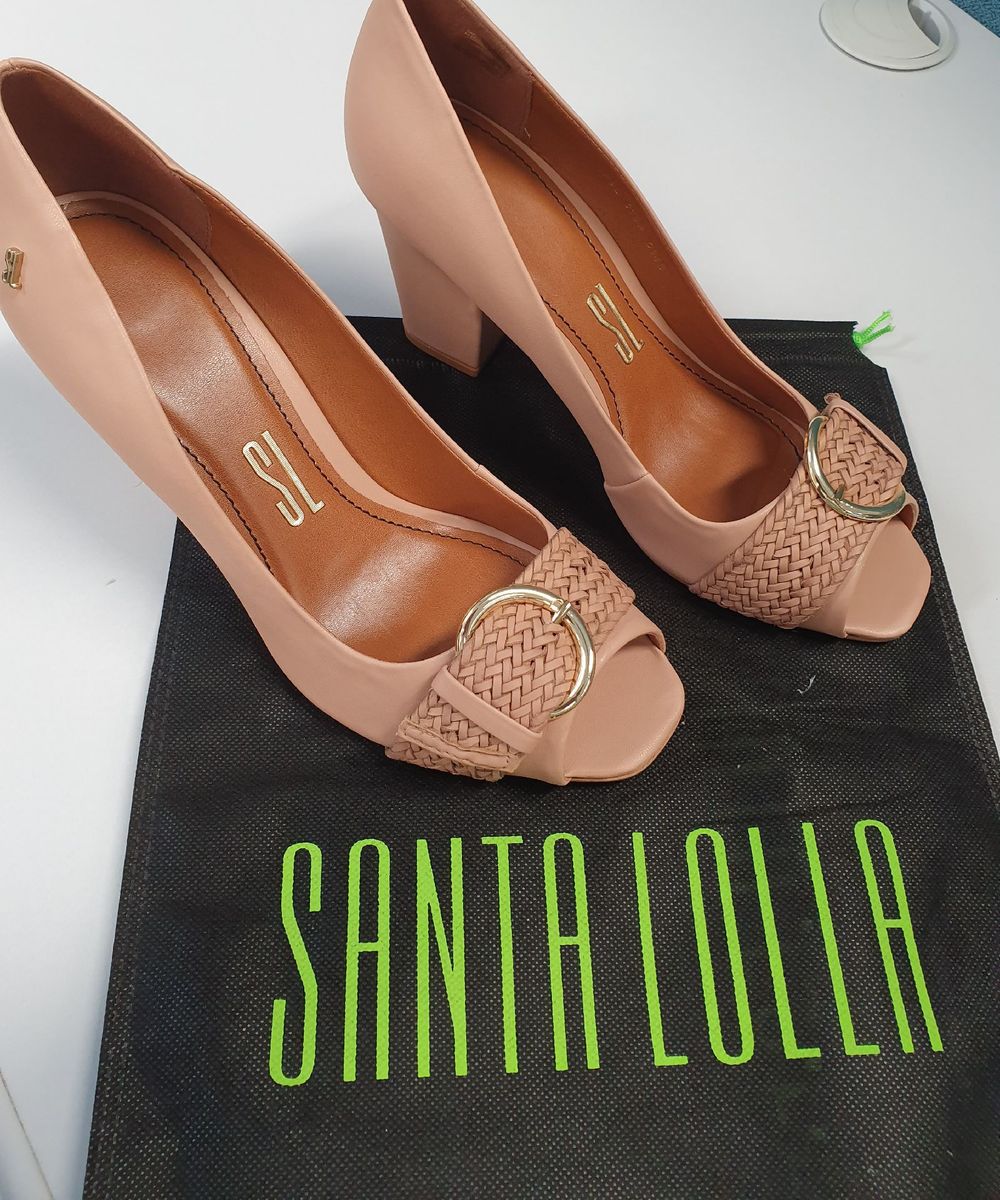 sapato peep toe santa lolla