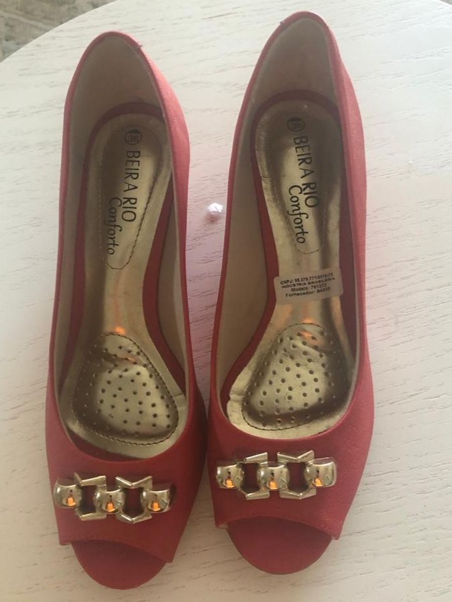 peep toe beira rio conforto