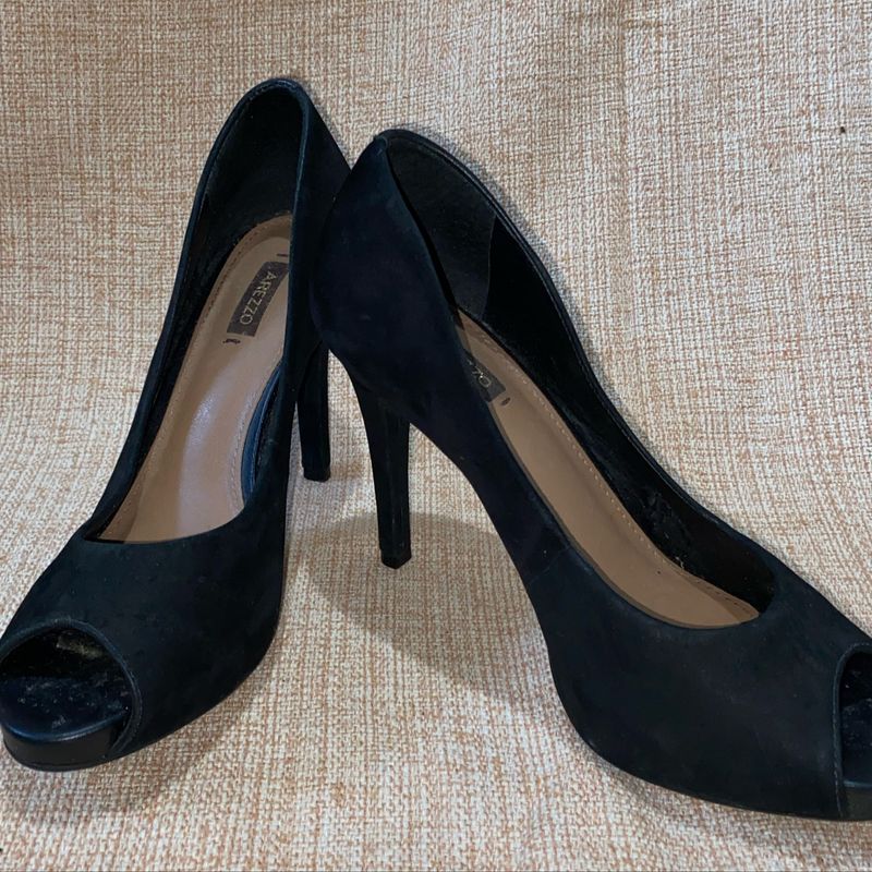 Peep Toe Preto Arezzo Sapato Feminino Arezzo Usado 74046076 enjoei