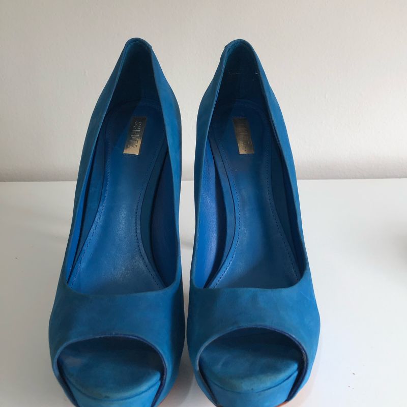 Peep toe azul sales claro