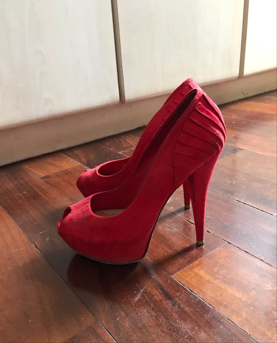 peep toe vermelho schutz