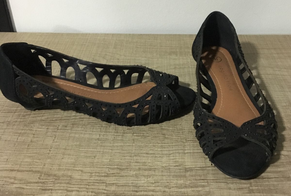 rasteirinha peep toe