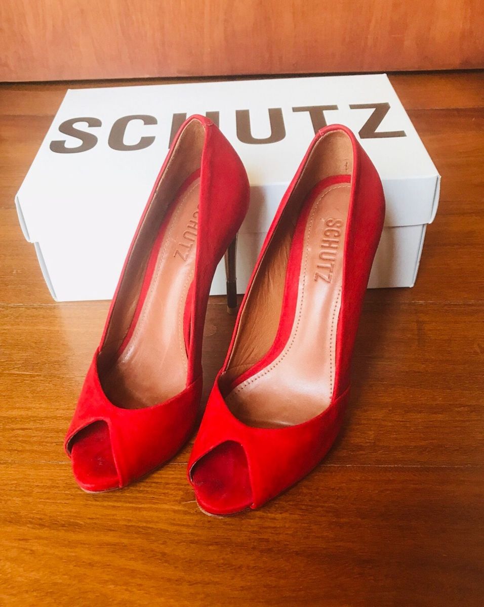peep toe vermelho schutz