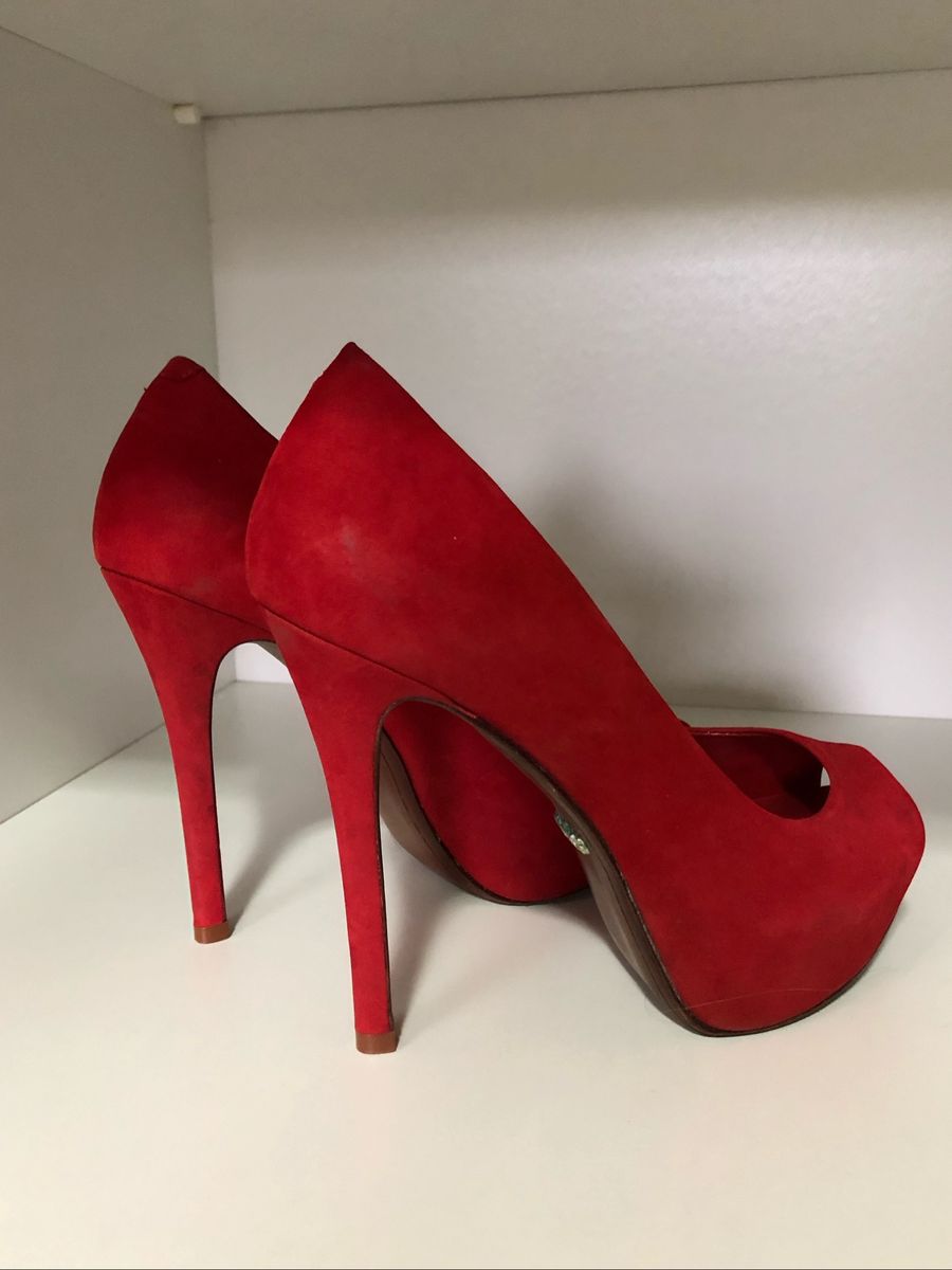 peep toe vermelho schutz
