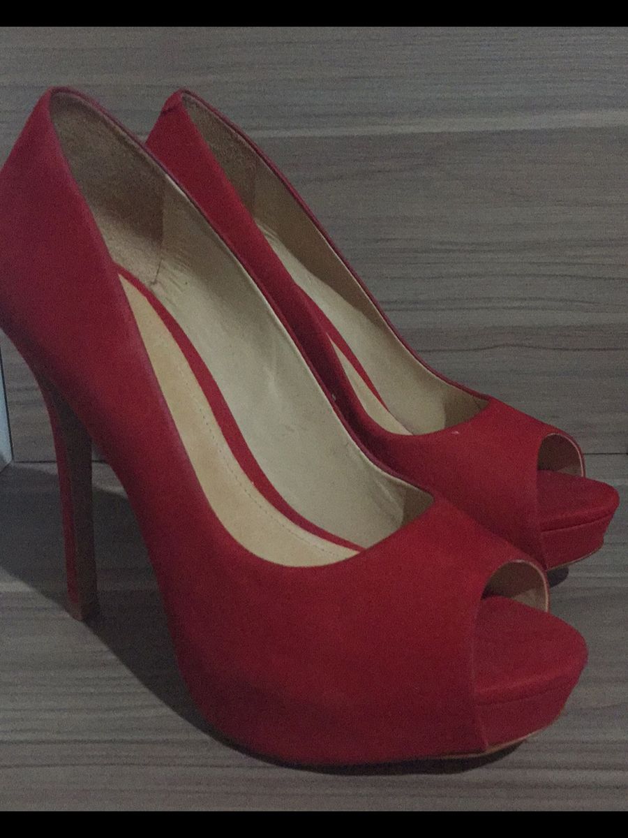 peep toe vermelho schutz