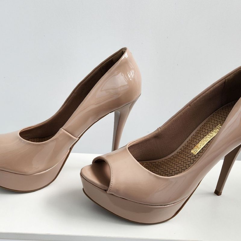 Peep toe via marte best sale meia pata