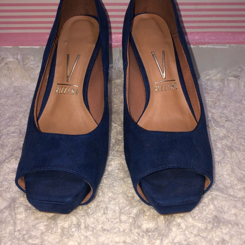 Peep toe 2024 azul vizzano