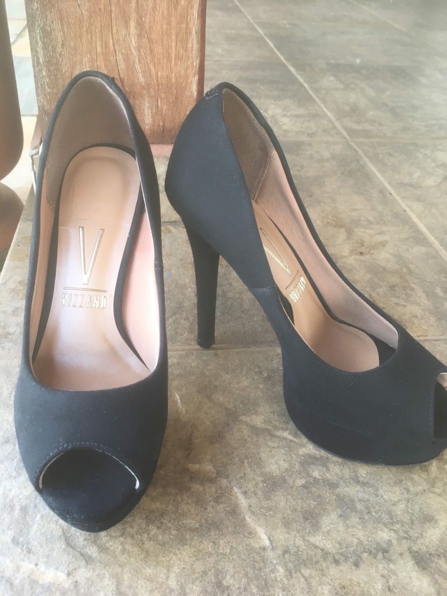 sapato vizzano preto salto fino