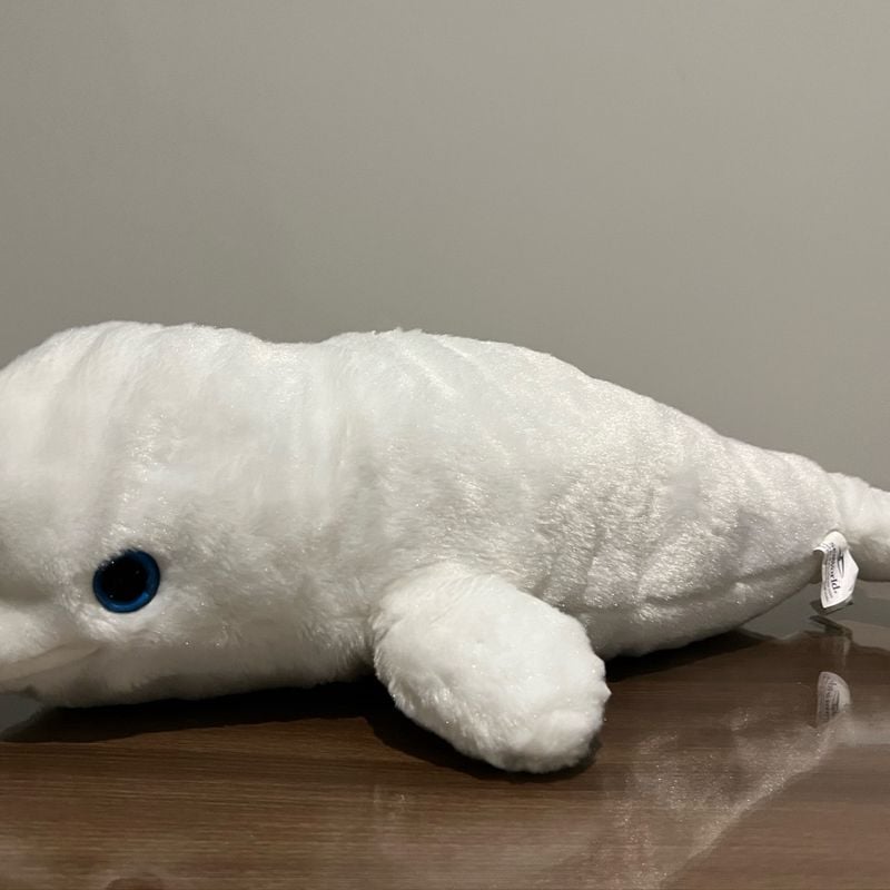 Beluga whale stuffed animal hot sale seaworld