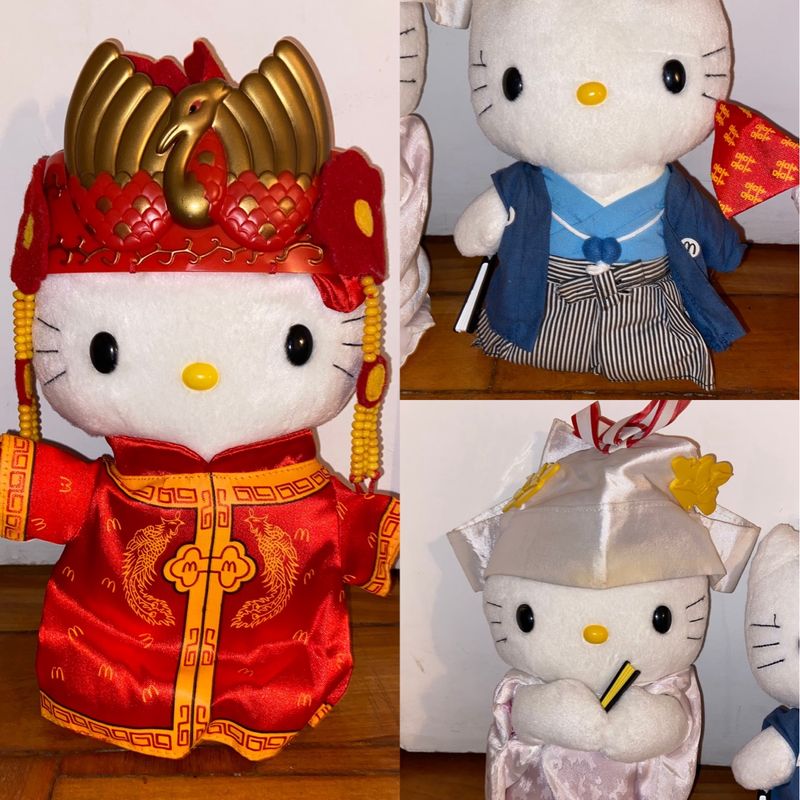 Pelúcias Vintage 1999 Mcdonalds Sanrio Hello Kitty &Amp; Dear