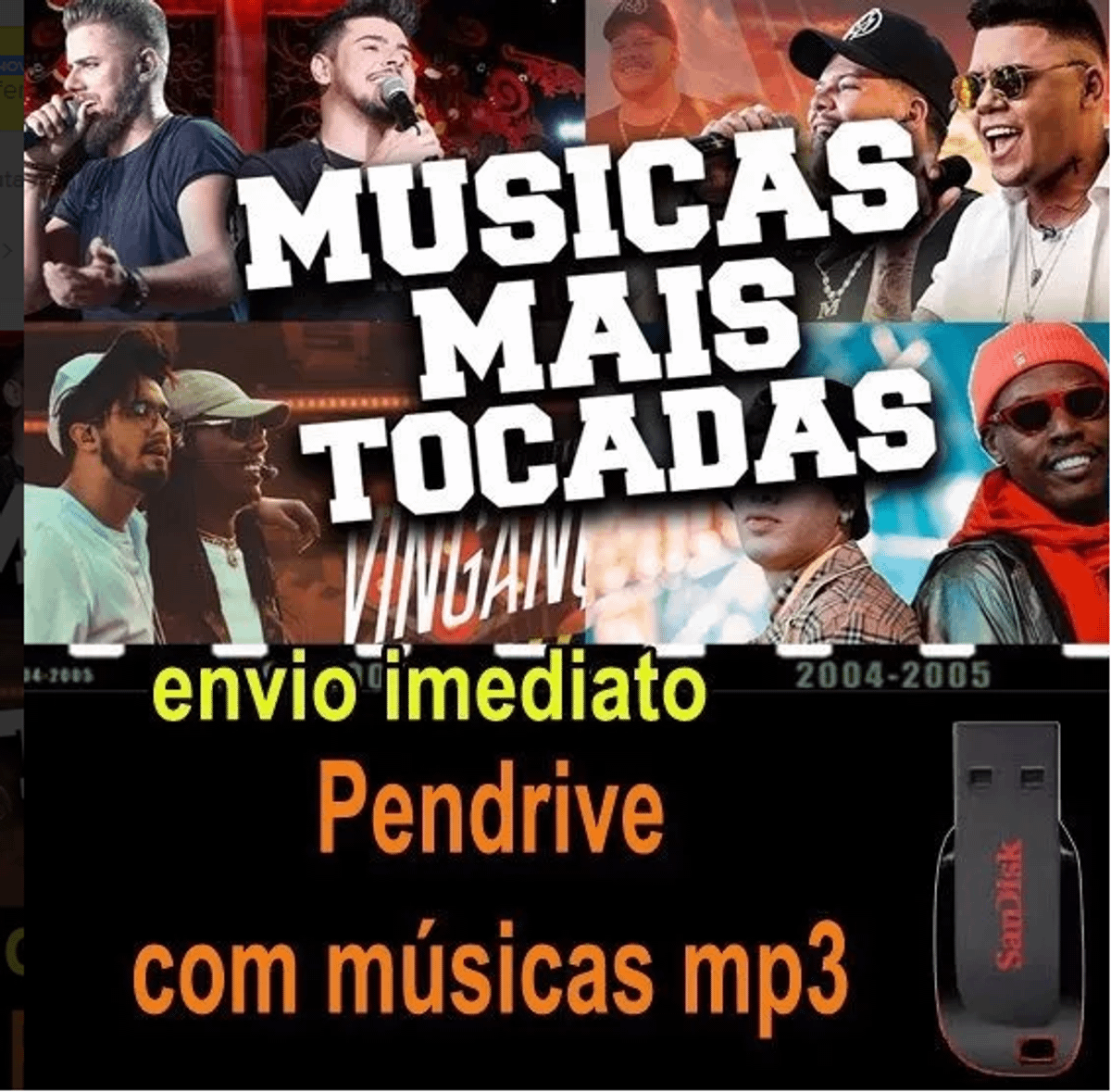 Pen Drive 16gb Personalizado 1400 Musicas Top Mais Tocadas Mp3 | Ipod e