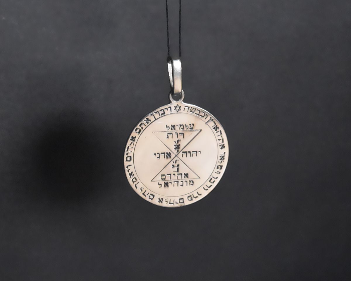 Pendente Selo de Salomao em Prata 925 - Terceiro Sigilo de Vênus ...