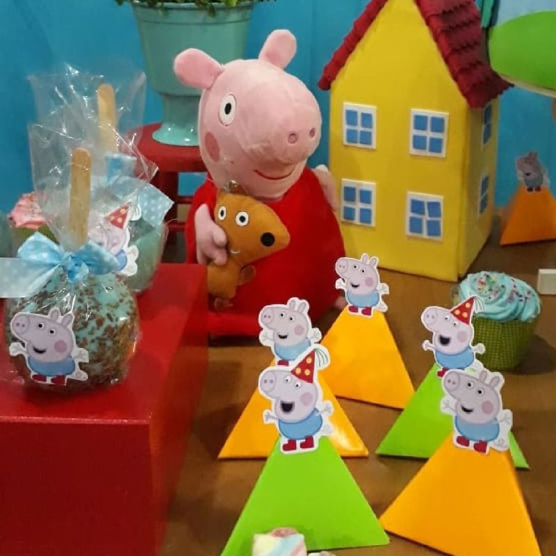 Bolsa casinha peppa pig  Peppa pig party, Peppa pig birthday party, Peppa  pig birthday