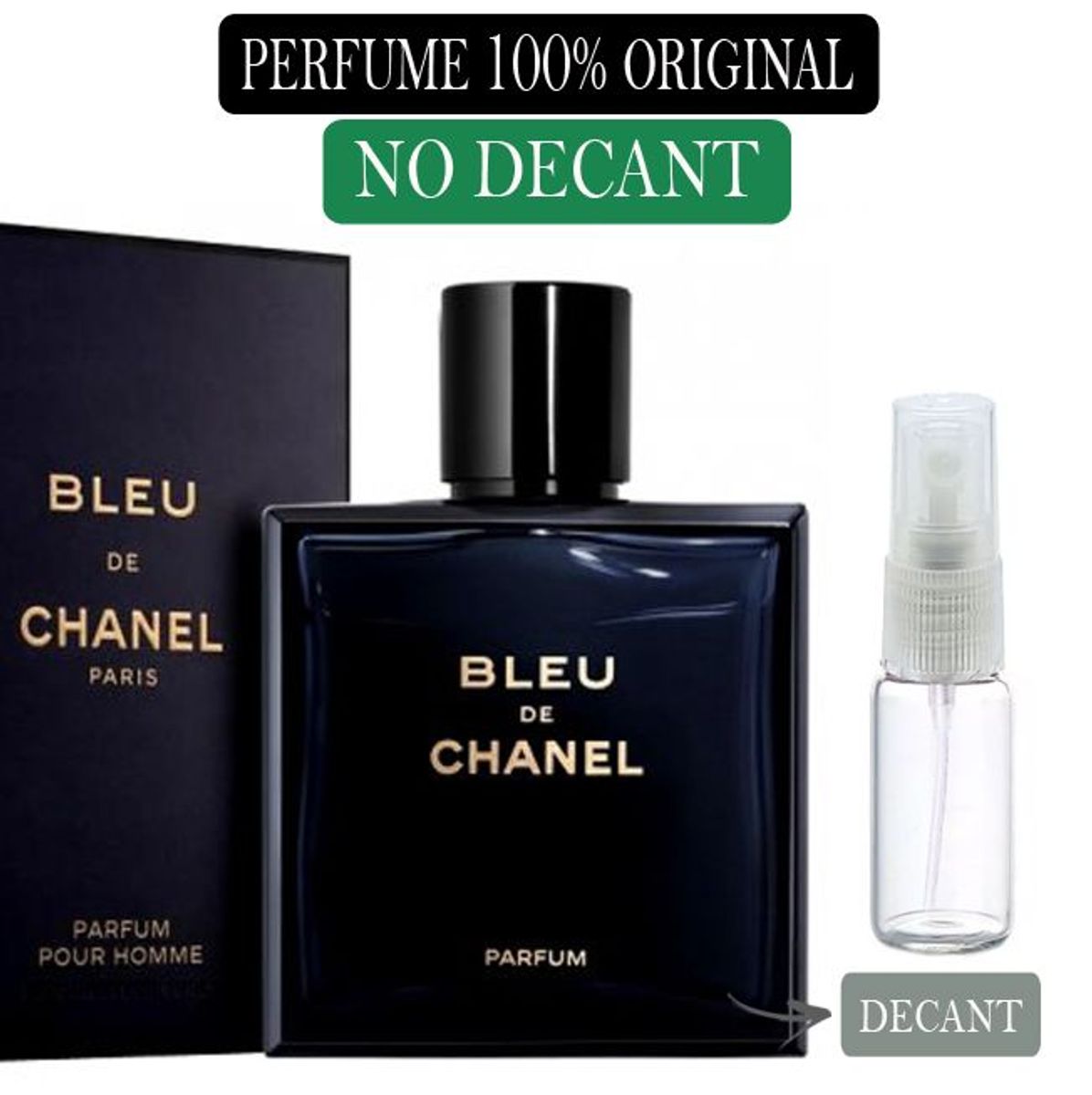 Perfume 100% Original Bleu de Chanel 10ml No Decant + Brinde !, Perfume  Masculino Chanel Nunca Usado 39281784