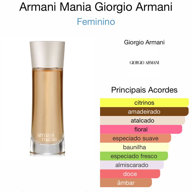Perfume Armani Mania - Edp | Perfume Feminino Giorgio Armani Usado