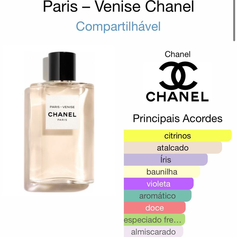 Perfume Chanel Paris-Venise Original, 125ml, Coleção Exclusiva