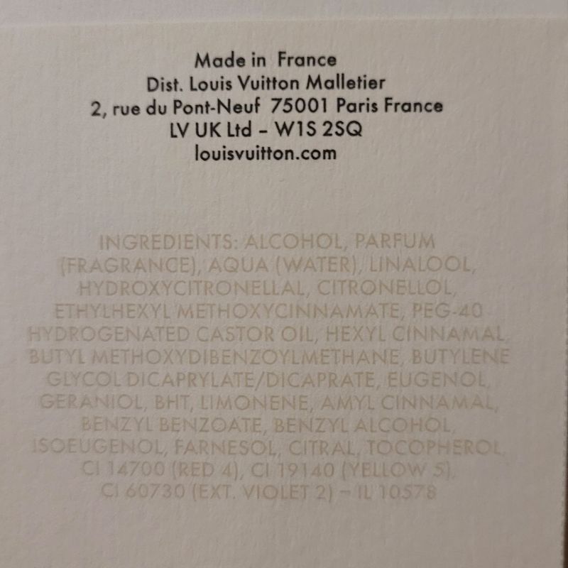 Perfume Feminino Rose Des Vents Louis Vuitton Importado Original, Perfume  Feminino Louis Vuitton Usado 78700884