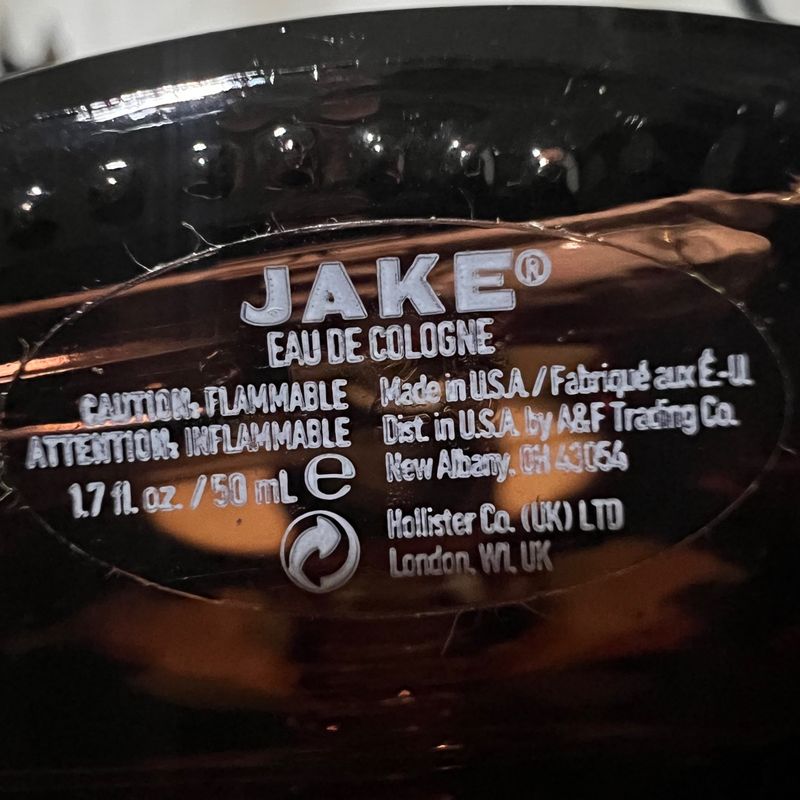 Perfume Hollister Jake Masculino 1,7 Oz Colônia Spray Fórmula