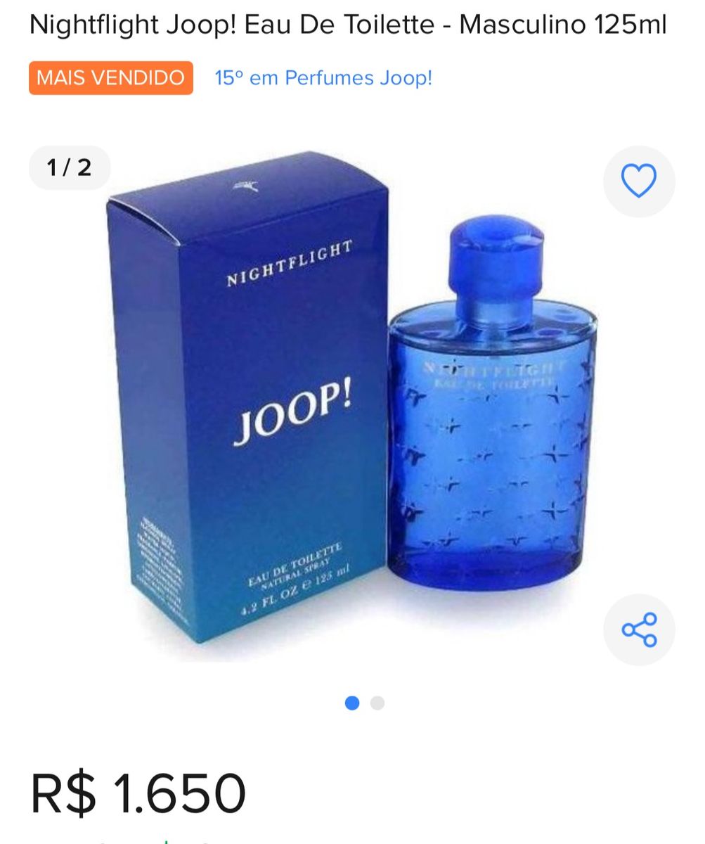 Perfume Joop! Nightflight Original Importado - 125ml | Joop! Nunca