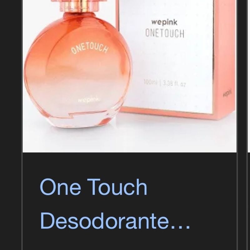 Perfume One Touch Wepink | Perfume Feminino Wepink Usado 93293651