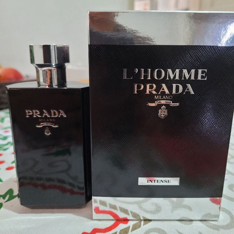 Perfume Prada Lhomme Intense Eau de Parfum 100ml Usado com Caixa