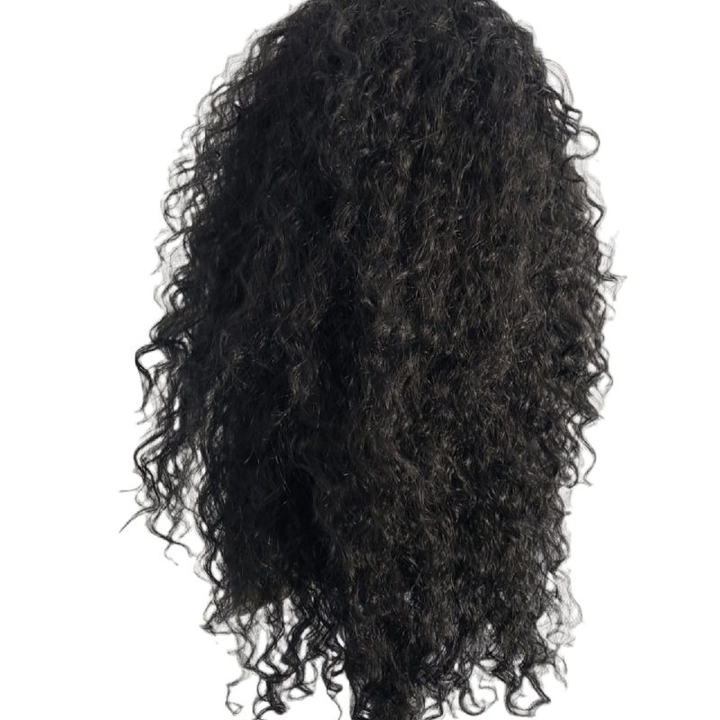 Peruca Half Wig Cacheada Capri Preto Fotos Reais Produto p