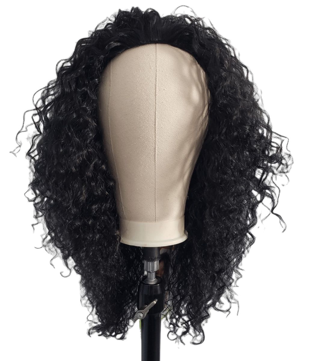 Peruca Half Wig Cacheada Capri Preto Fotos Reais Produto p