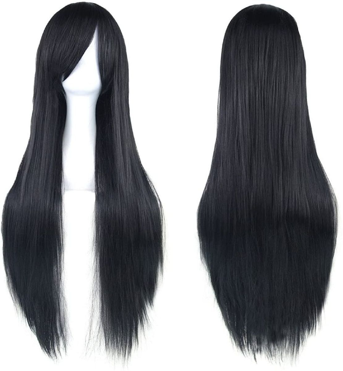Peruca Preta Lisa Rede Interna Cosplay Fibra Orgânica 60 Cm | Produto p ...
