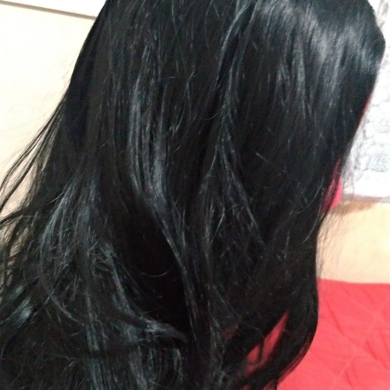 Peruca C/ Semi Lace Wig Orgânica Ondulada Aspecto Natural