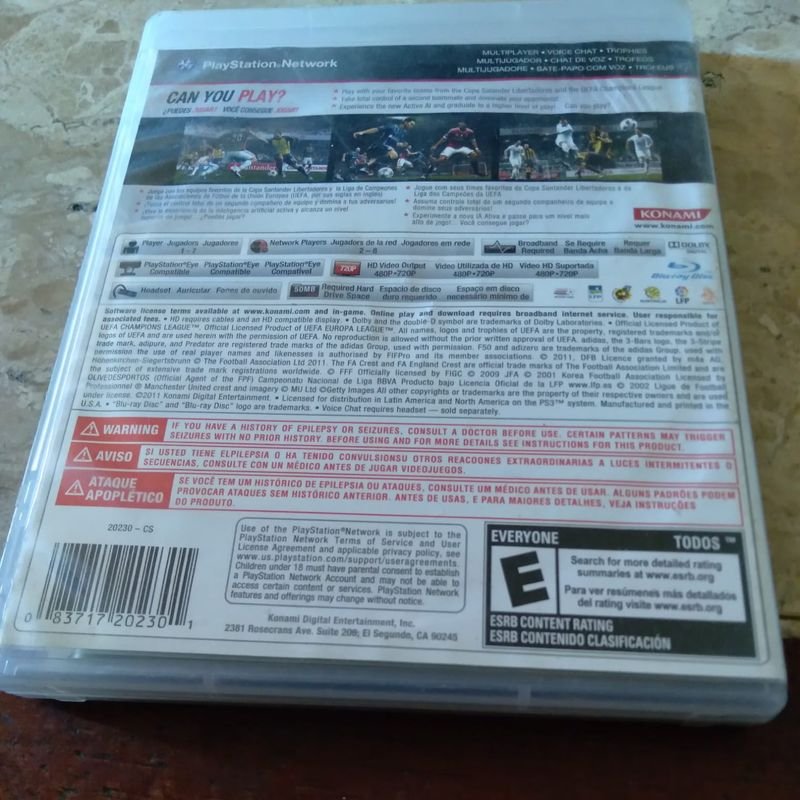 JOGO PS3 /PES 2012 ORIGINAL,FUNCIONANDO