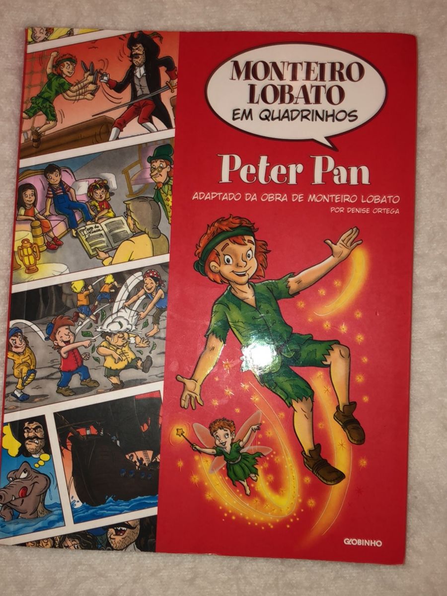 Peter Pan Por Monteiro Lobato Em Quadrinhos Livro Globinho Usado Enjoei