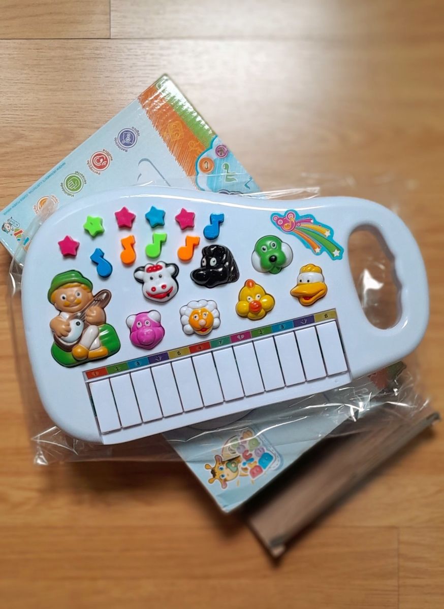 Pianinho Brinquedo Teclado Infantil Bichinho Brinquedo Para Beb S