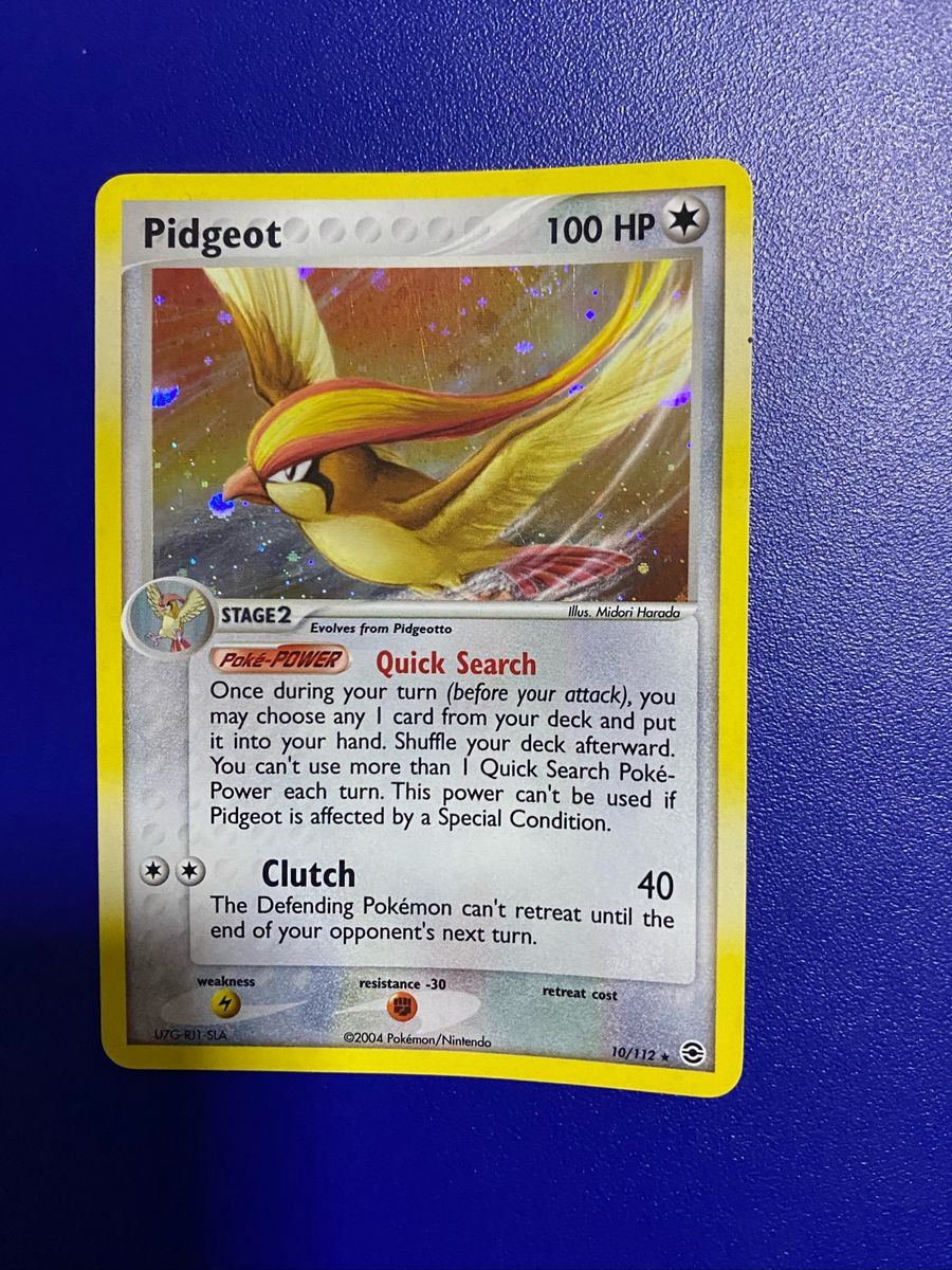 Pidgeot Foil Original Jogo De Tabuleiro Pokemon Usado 55078719 Enjoei