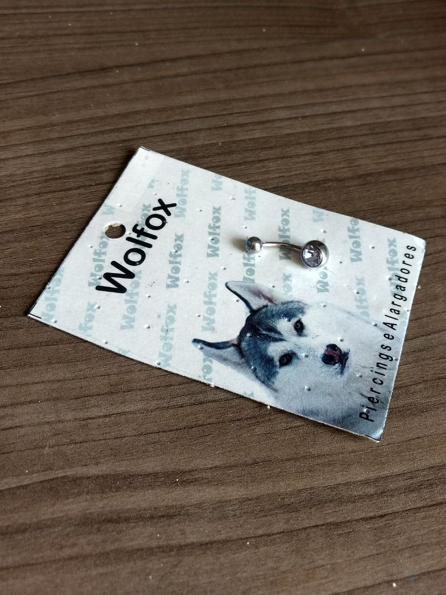 piercing para umbigo cristal - bijoux wolfox