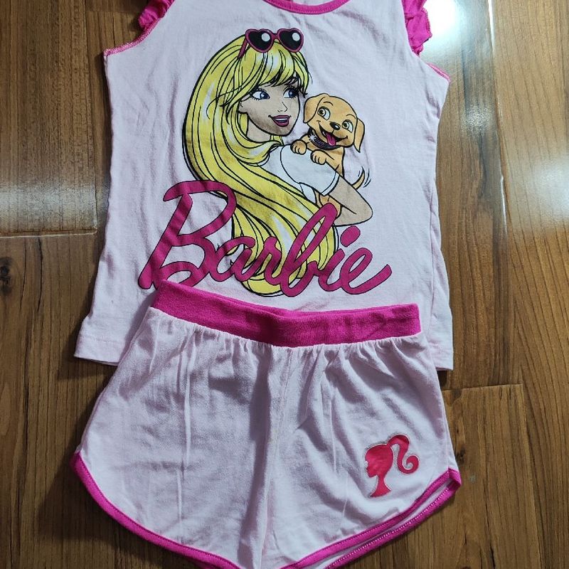 Pijama Barbie Rosa Roupa Infantil para Menina Barbie Usado