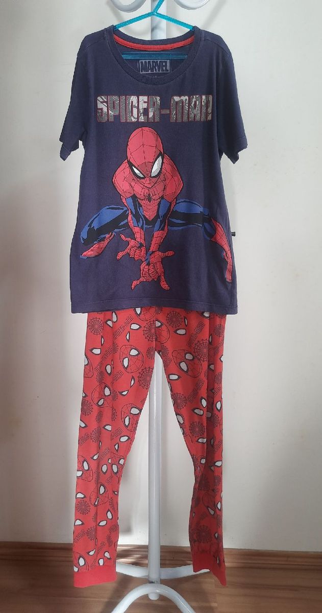 camiseta infantil manga curta homem aranha preta - C&A