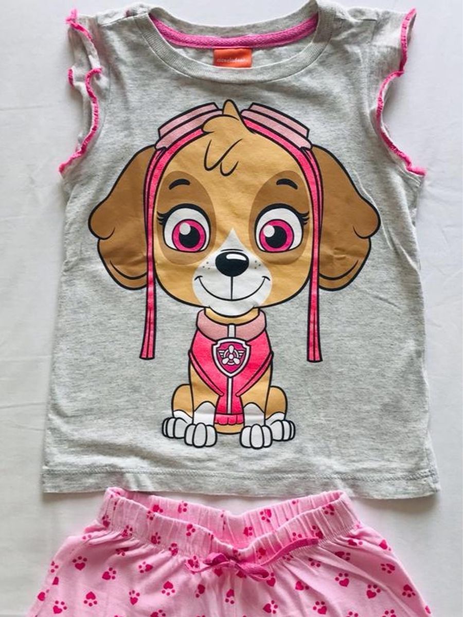 Pijama Conjunto Patrulha Canina Skye | Roupa Infantil para Menina ...