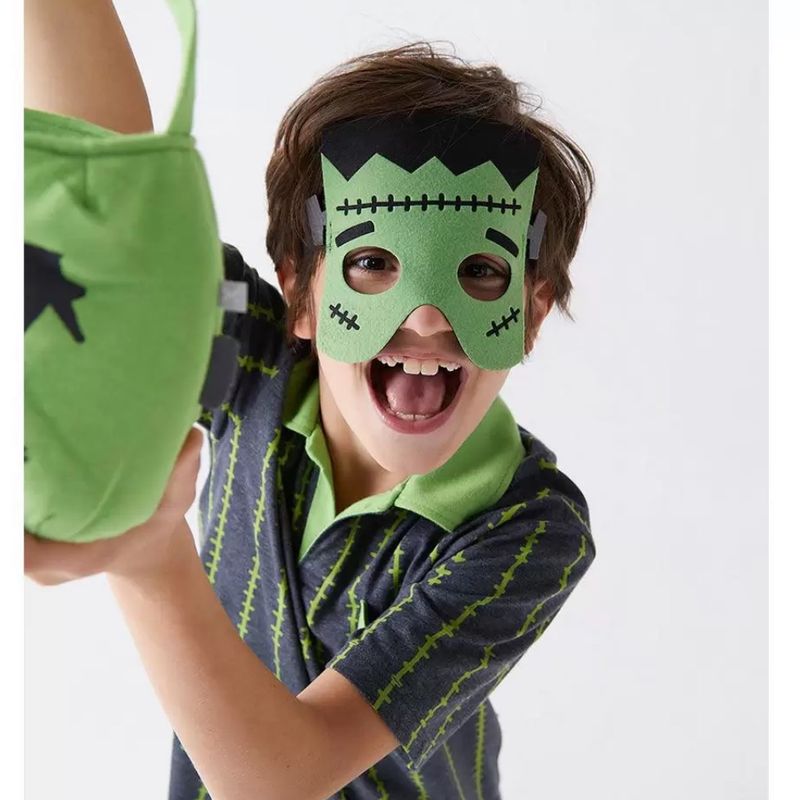 Fantasia Franknstein Infantil Halloween Menino Monstro Verde