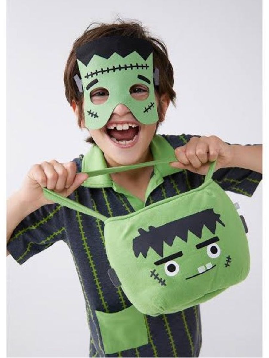 Fantasia Franknstein Infantil Halloween Menino Monstro Verde