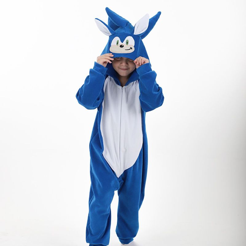 Pijama Infantil Macacão Kigurumi Fantasia Sonic De Pelúcia - Escorrega o  Preço