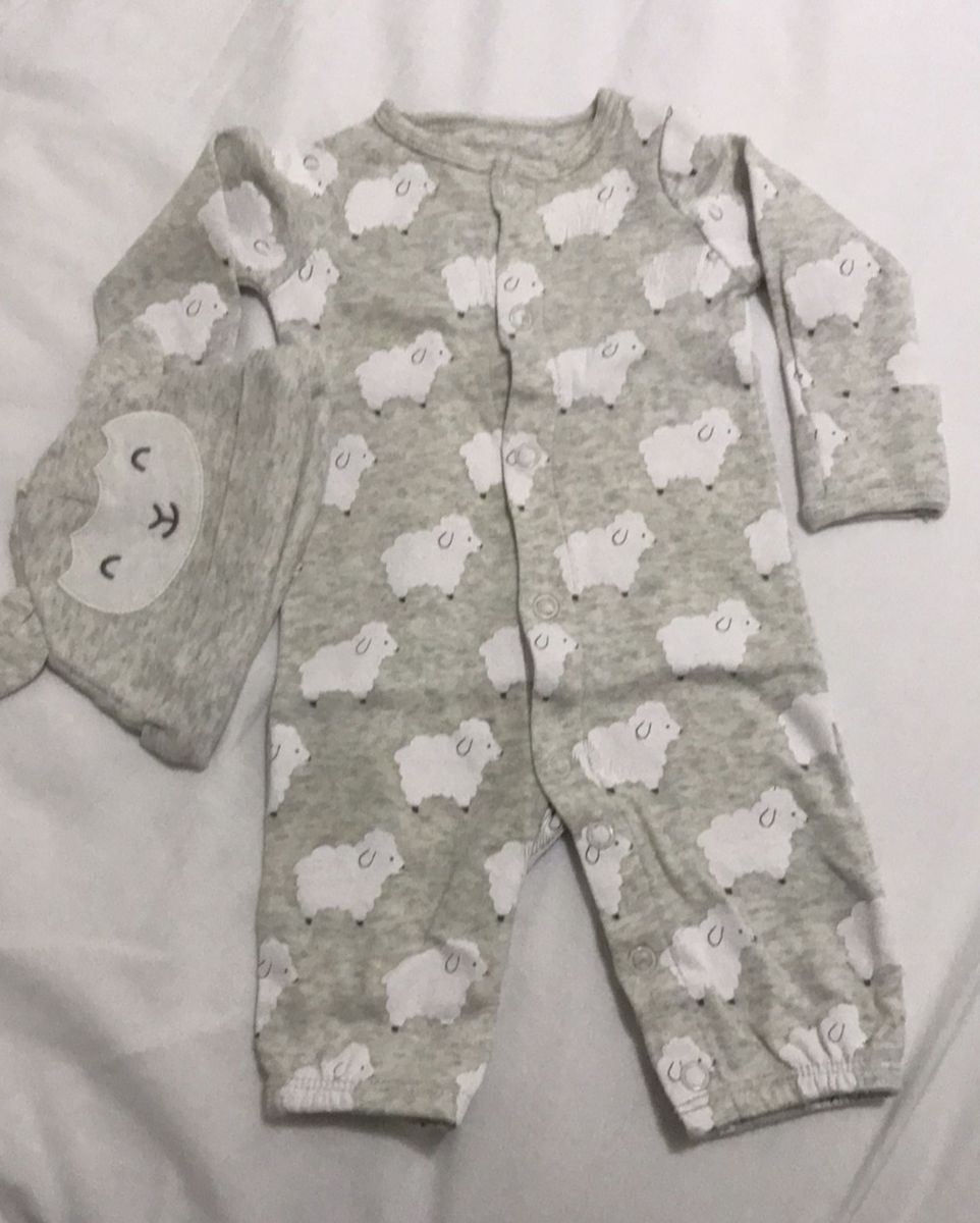 Pijama Ovelha Para Recem Nascido Roupa Infantil Para Bebe Carter S Usado Enjoei