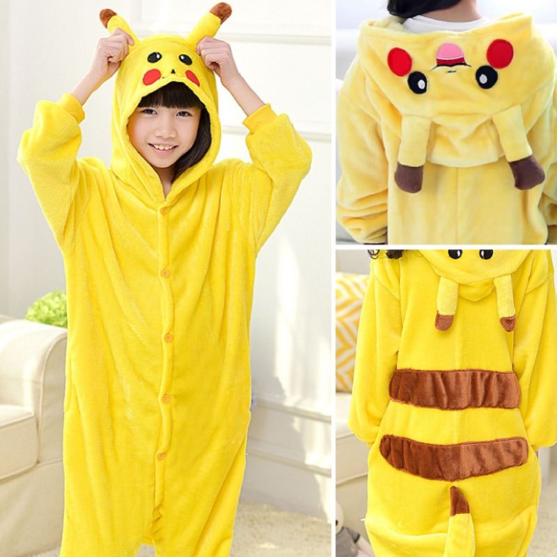 pijama macacão fantasia cosplay pikachu - pokemon