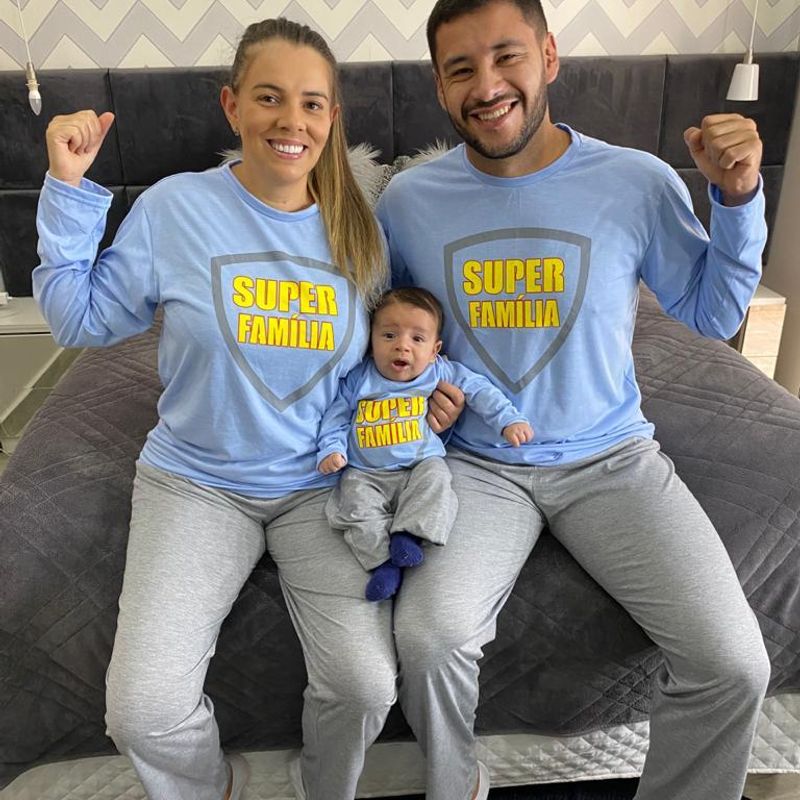Pijama Super Familia Kit Unidades) Pai e Filho Calça Masculina  Boutiquecatfamily Nunca Usado 83369744 enjoei